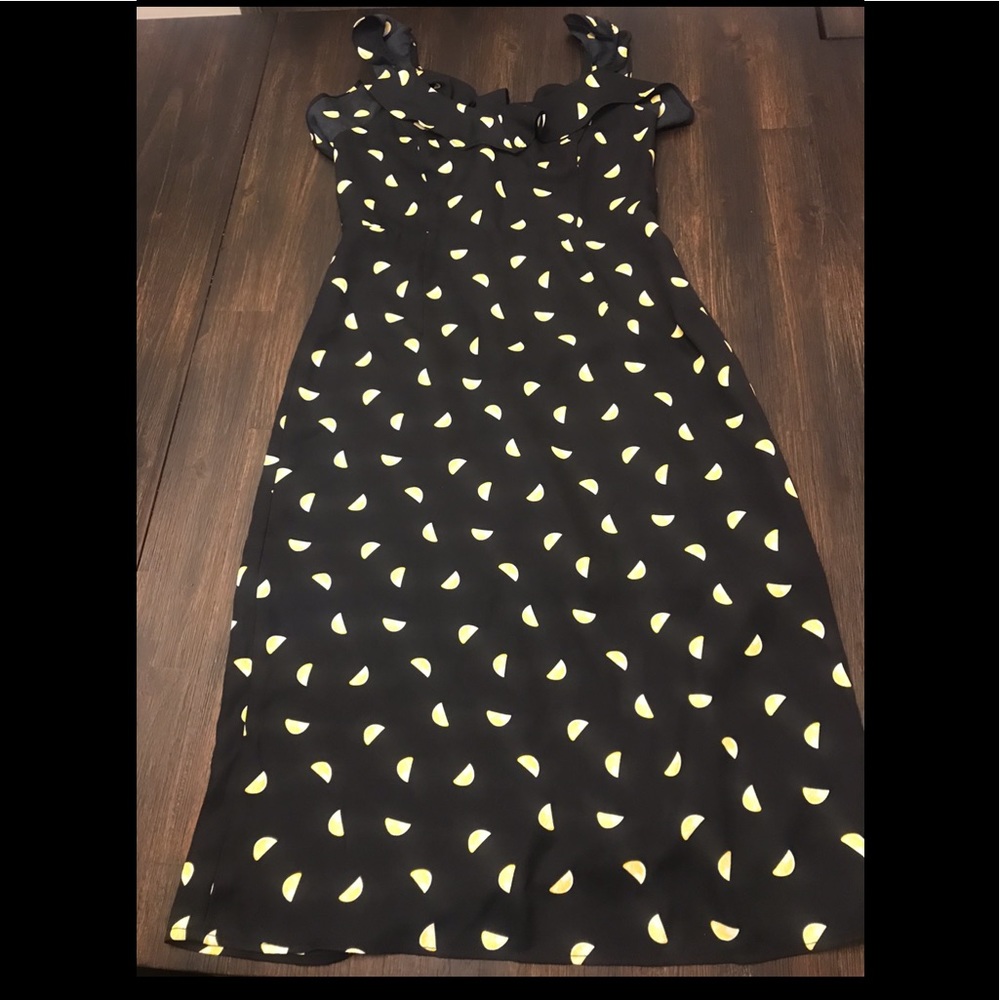 Forever 21 black with  Lemon wedges printed dress